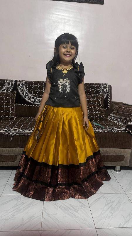 NEW LAUNCING KIDS LEHENGA CHOLI silk Surat wholesale bulk kids clothing.